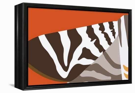 Uphill Zebra-Belen Mena-Framed Premier Image Canvas