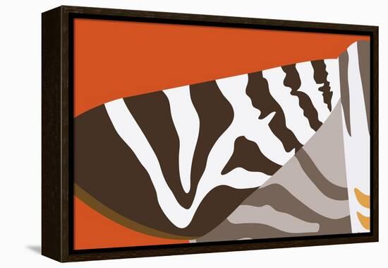 Uphill Zebra-Belen Mena-Framed Premier Image Canvas