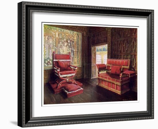 Upholstered Chair and Couch with Adjustable Ends, 1910-Edwin Foley-Framed Giclee Print