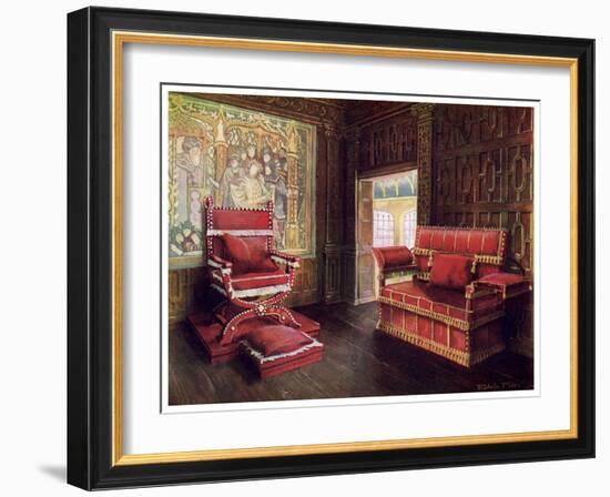 Upholstered Chair and Couch with Adjustable Ends, 1910-Edwin Foley-Framed Giclee Print