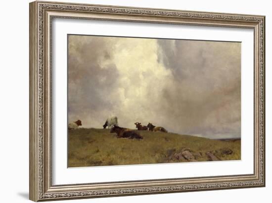 Uplands and Sky-Adrian Stokes-Framed Giclee Print