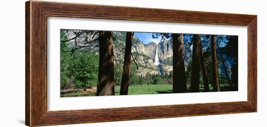 Upper and Lower Yosemite Falls in Spring, California-null-Framed Photographic Print