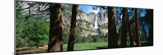 Upper and Lower Yosemite Falls in Spring, California-null-Mounted Photographic Print