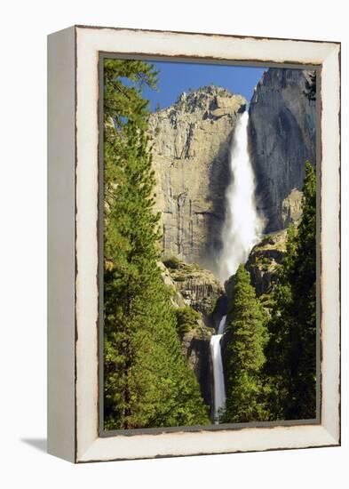 Upper and Lower Yosemite Falls, Merced River, Yosemite NP, California-Michel Hersen-Framed Premier Image Canvas