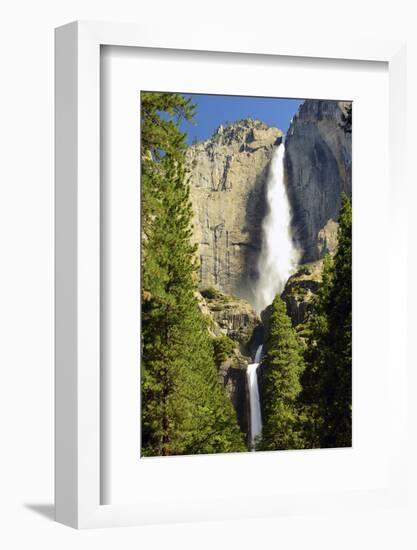 Upper and Lower Yosemite Falls, Merced River, Yosemite NP, California-Michel Hersen-Framed Photographic Print