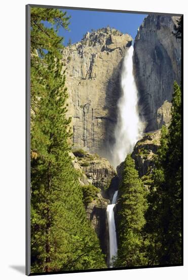 Upper and Lower Yosemite Falls, Merced River, Yosemite NP, California-Michel Hersen-Mounted Photographic Print