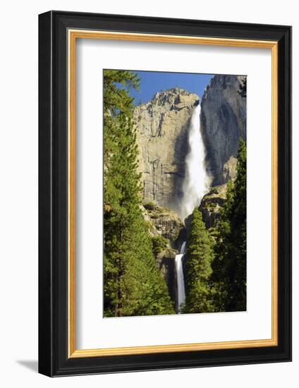 Upper and Lower Yosemite Falls, Merced River, Yosemite NP, California-Michel Hersen-Framed Photographic Print