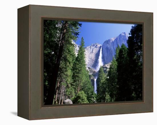 Upper and Lower Yosemite Falls, Swollen by Summer Snowmelt, Yosemite National Park, California-Ruth Tomlinson-Framed Premier Image Canvas