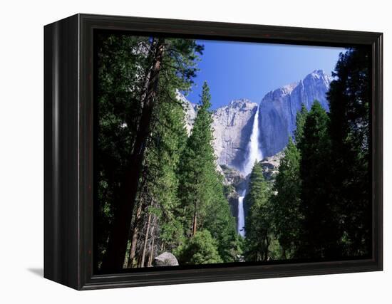 Upper and Lower Yosemite Falls, Swollen by Summer Snowmelt, Yosemite National Park, California-Ruth Tomlinson-Framed Premier Image Canvas