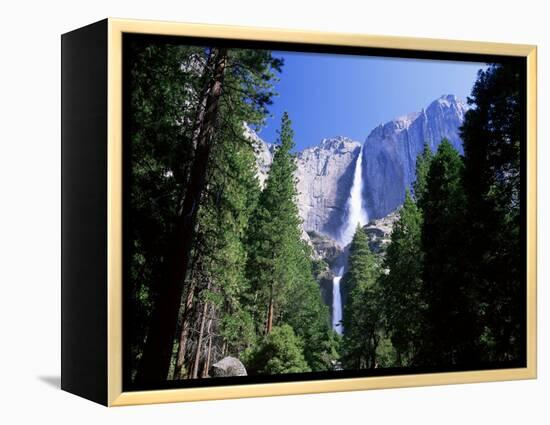 Upper and Lower Yosemite Falls, Swollen by Summer Snowmelt, Yosemite National Park, California-Ruth Tomlinson-Framed Premier Image Canvas