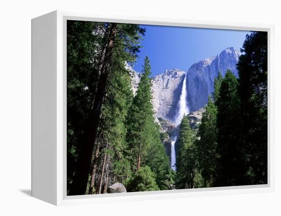 Upper and Lower Yosemite Falls, Swollen by Summer Snowmelt, Yosemite National Park, California-Ruth Tomlinson-Framed Premier Image Canvas