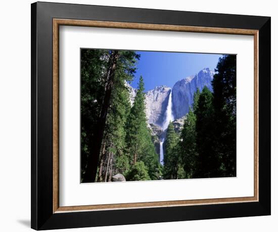 Upper and Lower Yosemite Falls, Swollen by Summer Snowmelt, Yosemite National Park, California-Ruth Tomlinson-Framed Photographic Print