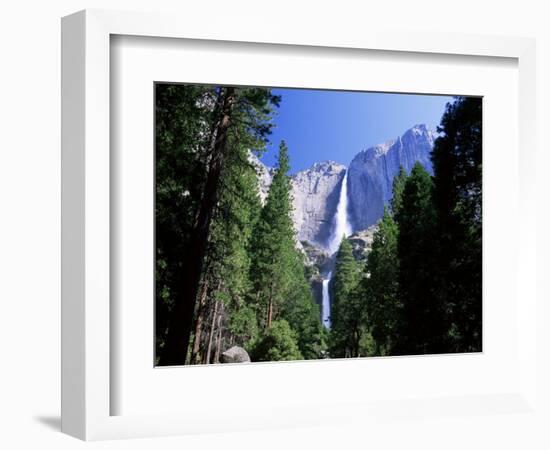 Upper and Lower Yosemite Falls, Swollen by Summer Snowmelt, Yosemite National Park, California-Ruth Tomlinson-Framed Photographic Print