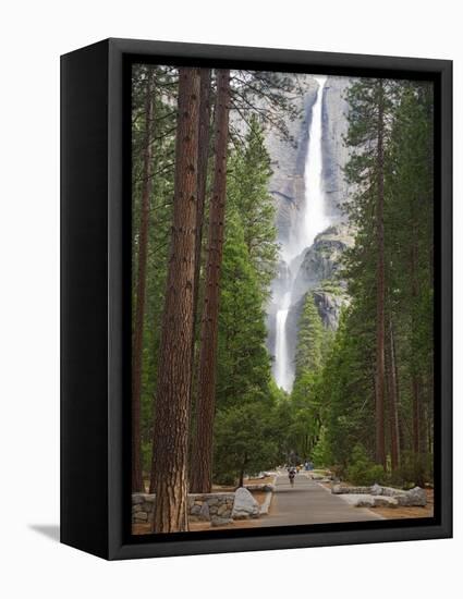 Upper and Lower Yosemite Falls. Yosemite National Park, CA-Jamie & Judy Wild-Framed Premier Image Canvas