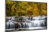 Upper Cataract Falls on Mill Creek in Autumn at Lieber Sra, Indiana-Chuck Haney-Mounted Photographic Print