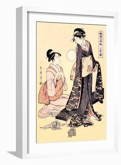 Upper Class Women-Kitagawa Utamaro-Framed Art Print