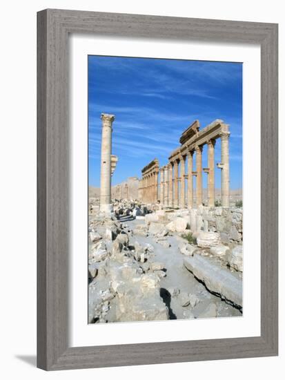 Upper Colonnade Street, Palmyra, Syria-Vivienne Sharp-Framed Photographic Print