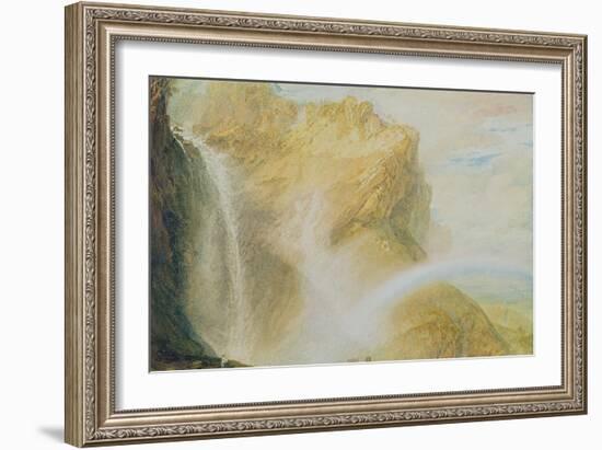 Upper Falls of the Reichenbach (W/C on Paper)-J. M. W. Turner-Framed Giclee Print