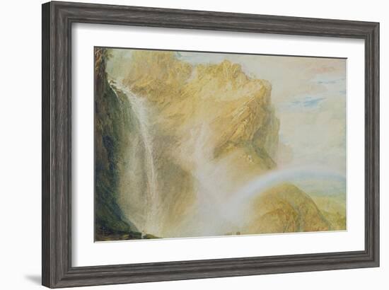 Upper Falls of the Reichenbach (W/C on Paper)-J. M. W. Turner-Framed Giclee Print