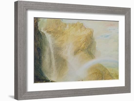 Upper Falls of the Reichenbach (W/C on Paper)-J. M. W. Turner-Framed Giclee Print