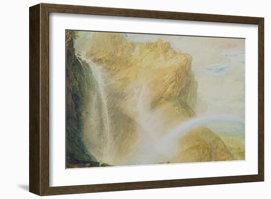 Upper Falls of the Reichenbach (W/C on Paper)-J. M. W. Turner-Framed Giclee Print