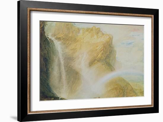 Upper Falls of the Reichenbach (W/C on Paper)-J. M. W. Turner-Framed Giclee Print