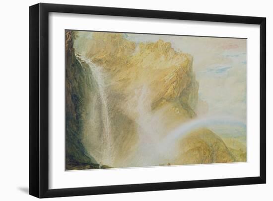 Upper Falls of the Reichenbach (W/C on Paper)-J. M. W. Turner-Framed Giclee Print