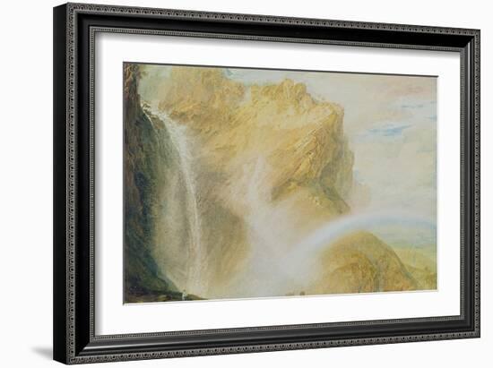 Upper Falls of the Reichenbach (W/C on Paper)-J. M. W. Turner-Framed Giclee Print