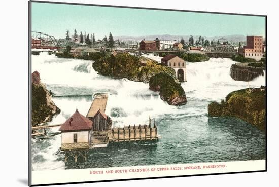 Upper Falls, Spokane, Washington-null-Mounted Art Print