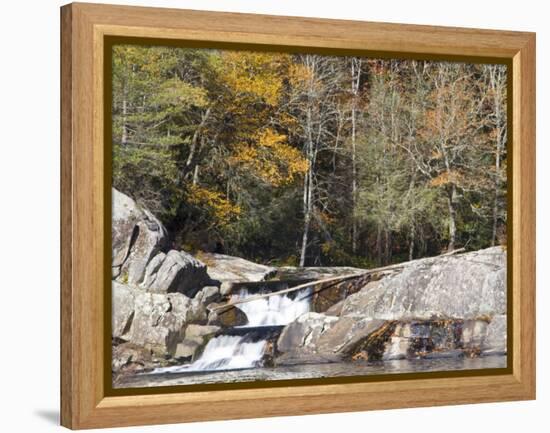 Upper Linville Falls at the Blue Ridge Parkway, North Carolina, USA-Chuck Haney-Framed Premier Image Canvas