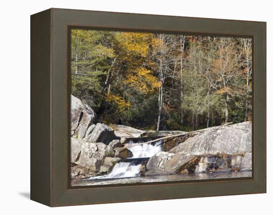 Upper Linville Falls at the Blue Ridge Parkway, North Carolina, USA-Chuck Haney-Framed Premier Image Canvas