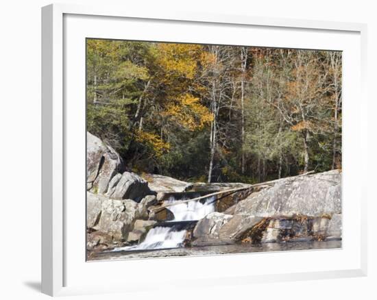 Upper Linville Falls at the Blue Ridge Parkway, North Carolina, USA-Chuck Haney-Framed Photographic Print