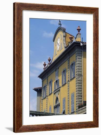 Upper Part of Facade of Palazzo Delle Terme Built to Design by Architect Ignazio Pellegrini-null-Framed Giclee Print