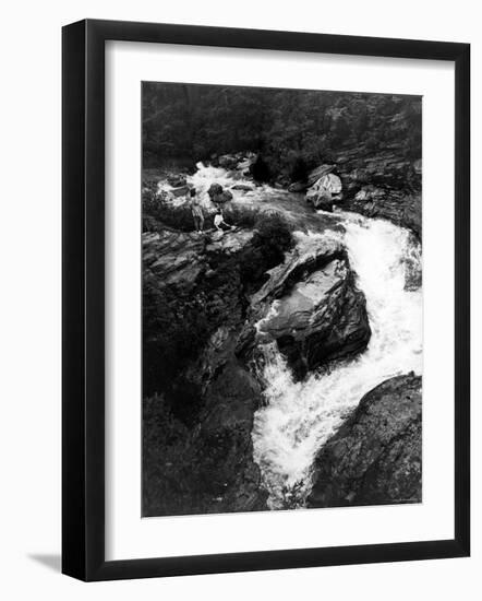 Upper Part of Linville Falls, in the Blue Ridge Mountains-null-Framed Photographic Print
