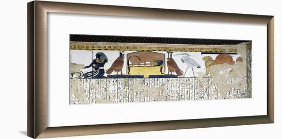 Upper Register, Lions with Symbol of Atum, God Bennu, Symbol of Soul of Ra-null-Framed Giclee Print