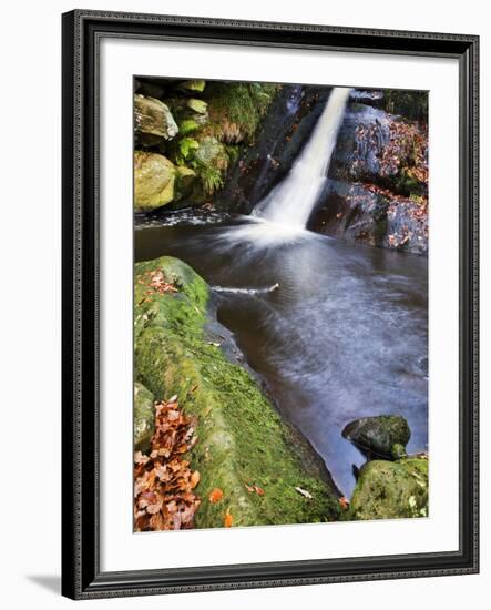 Upper Waterfall at Posforth Gill, Bolton Abbey, Yorkshire, England, United Kingdom, Europe-Mark Sunderland-Framed Photographic Print