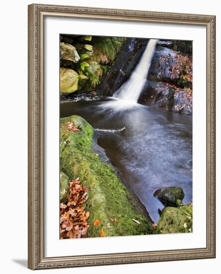 Upper Waterfall at Posforth Gill, Bolton Abbey, Yorkshire, England, United Kingdom, Europe-Mark Sunderland-Framed Photographic Print