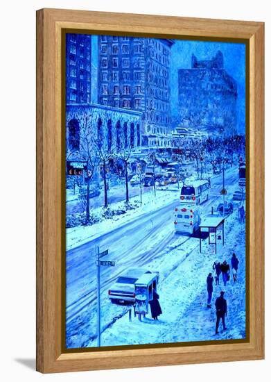 Upper West Side, Manhattan, Snow, 2013-Anthony Butera-Framed Premier Image Canvas