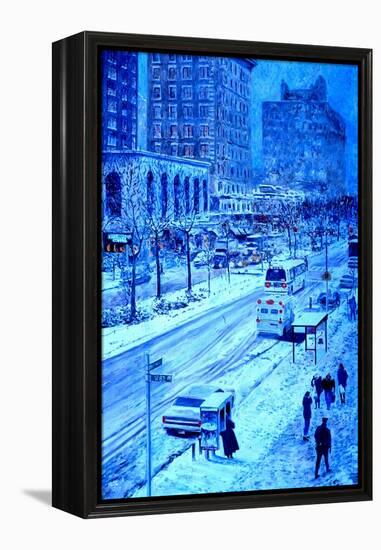 Upper West Side, Manhattan, Snow, 2013-Anthony Butera-Framed Premier Image Canvas