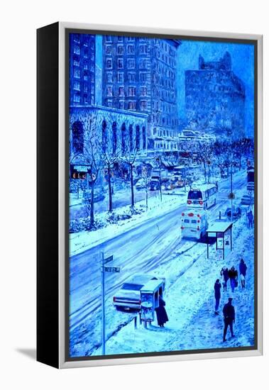 Upper West Side, Manhattan, Snow, 2013-Anthony Butera-Framed Premier Image Canvas