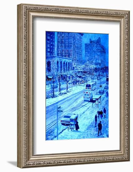 Upper West Side, Manhattan, Snow, 2013-Anthony Butera-Framed Photographic Print