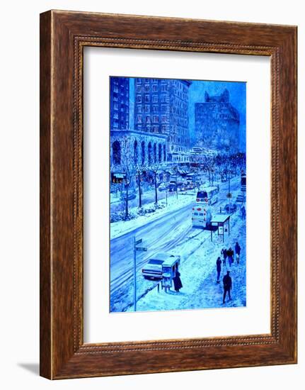 Upper West Side, Manhattan, Snow, 2013-Anthony Butera-Framed Photographic Print
