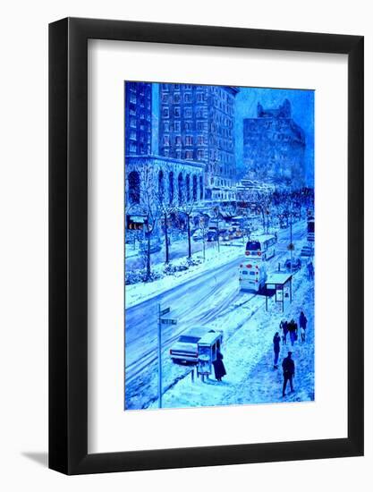 Upper West Side, Manhattan, Snow, 2013-Anthony Butera-Framed Photographic Print