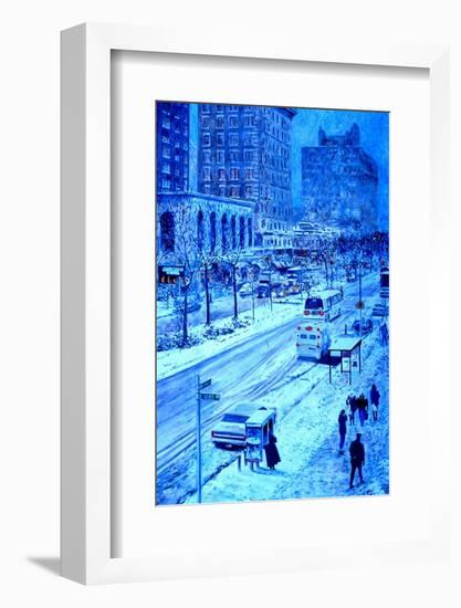 Upper West Side, Manhattan, Snow, 2013-Anthony Butera-Framed Photographic Print