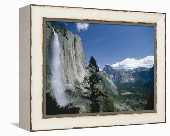 Upper Yosemite Falls Cascades Down the Sheer Granite Walls of Yosemite Valley-Robert Francis-Framed Premier Image Canvas