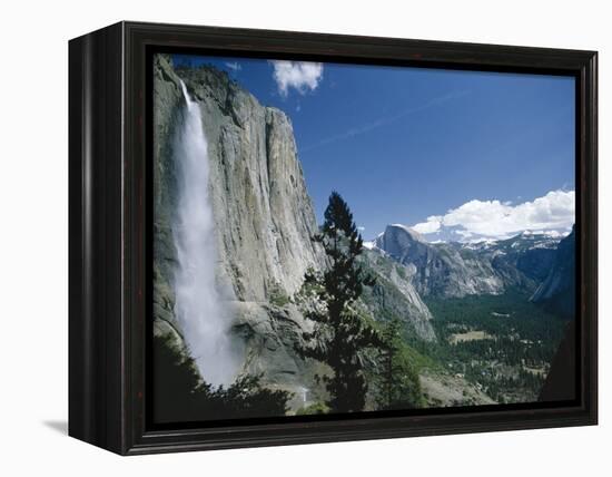 Upper Yosemite Falls Cascades Down the Sheer Granite Walls of Yosemite Valley-Robert Francis-Framed Premier Image Canvas