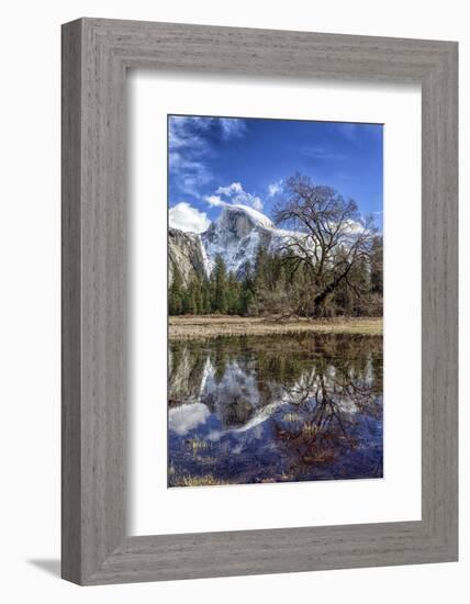 Upper Yosemite Falls seen from Cooks Meadow. Yosemite National Park, California.-Tom Norring-Framed Photographic Print