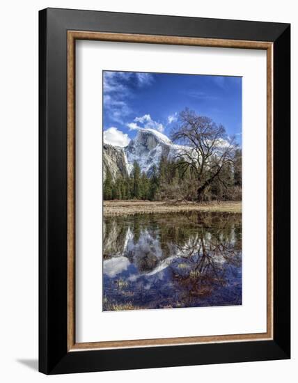 Upper Yosemite Falls seen from Cooks Meadow. Yosemite National Park, California.-Tom Norring-Framed Photographic Print