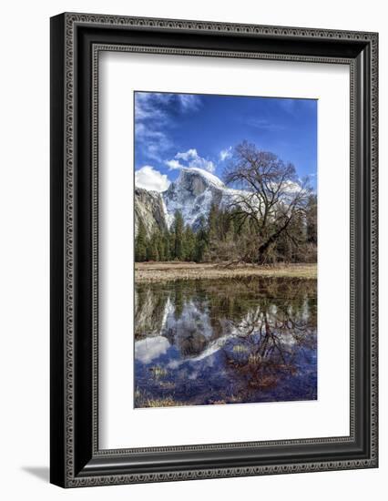 Upper Yosemite Falls seen from Cooks Meadow. Yosemite National Park, California.-Tom Norring-Framed Photographic Print