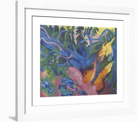 Uprooted Tree-Ernst Ludwig Kirchner-Framed Premium Giclee Print